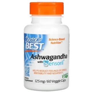 Flacon Doctor's Best Ashwagandha avec Sensoril 125 mg