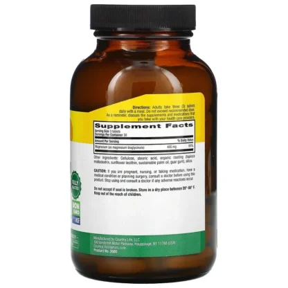 Country Life Magnésium Glycinate — photo produit