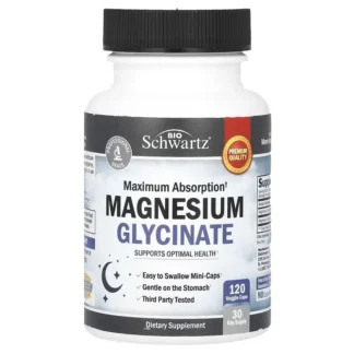 BioSchwartz Magnésium Glycinate Buffered — 120 capsules végétariennes