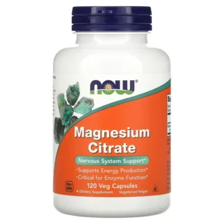 NOW Foods Magnésium Citrate — 120 capsules